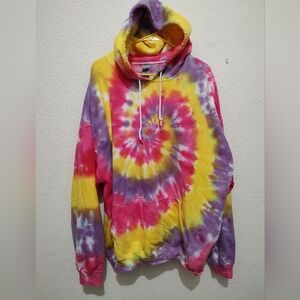 Hand Dyed Colorful Tie-Dye Hoodie